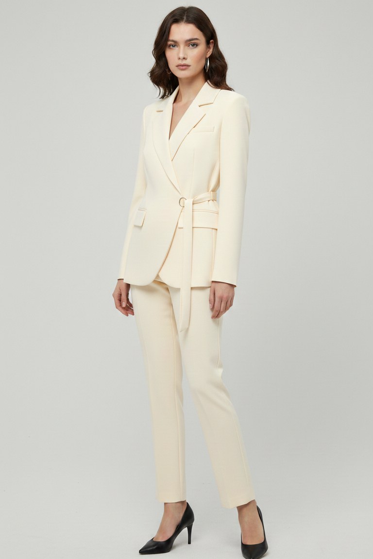 tailleur con giacca incrocio LIBERTY BURRO MARICLA 