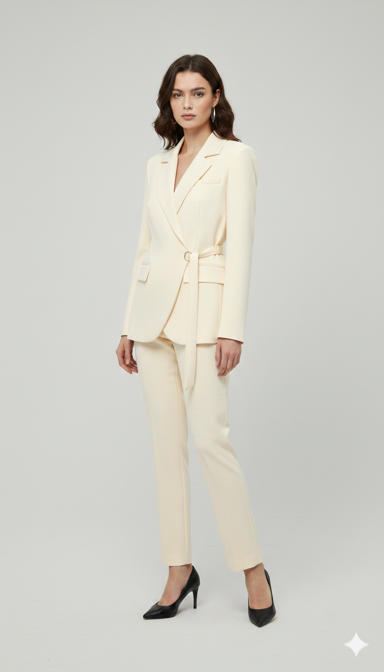 tailleur con giacca incrocio LIBERTY BURRO MARICLA 