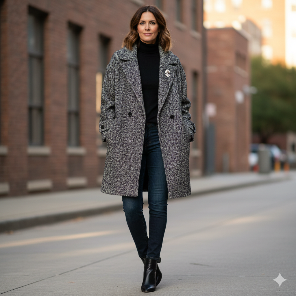 cappotto fantasia doppio petto EC18264 FANTASIA MARICLA 