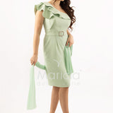 abito midi monospalla cintura gioiello SH841AC MENTA SHARON 