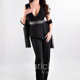 tuta baschina con strass SH606 NERO SHARON 