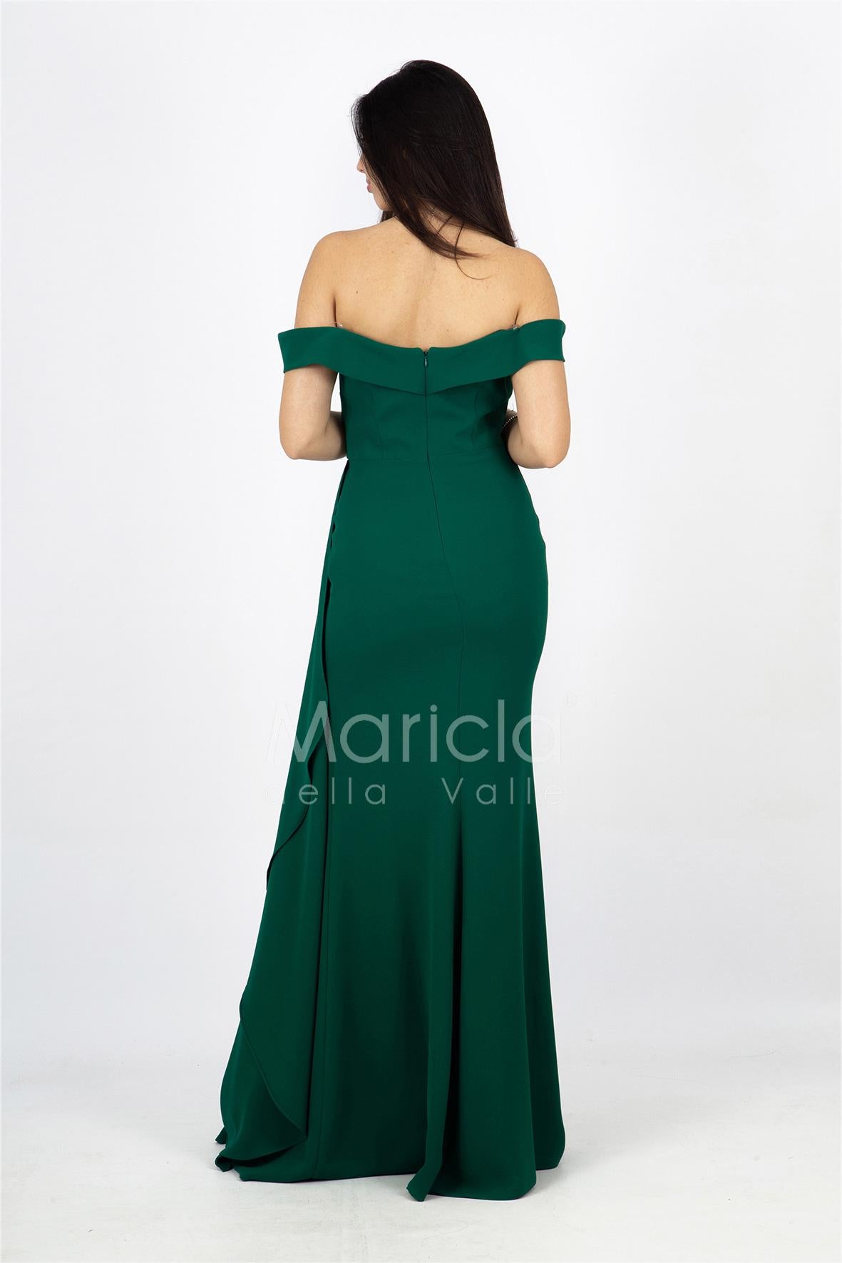 abito lungo applicazione seno HC5005 VERDE MARICLA ELEGANCE 