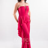 tuta con baschina PF108 FUCSIA PAOLA FORTI 