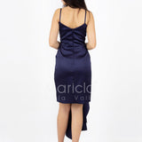 tubino ventaglio scollatura triangolo HC8251 BLU MARICLA ELEGANCE 