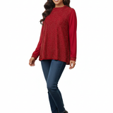 maglia glitter LIB03097 ROSSO MARICLA 