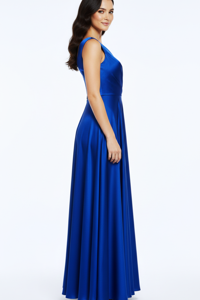 Abito lungo con fiocco JC35431 BLUETTE MARICLA ELEGANCE 