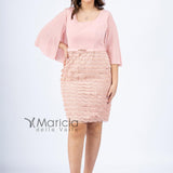 Tubino con frange SP1200011 ROSA SONIA PENA 