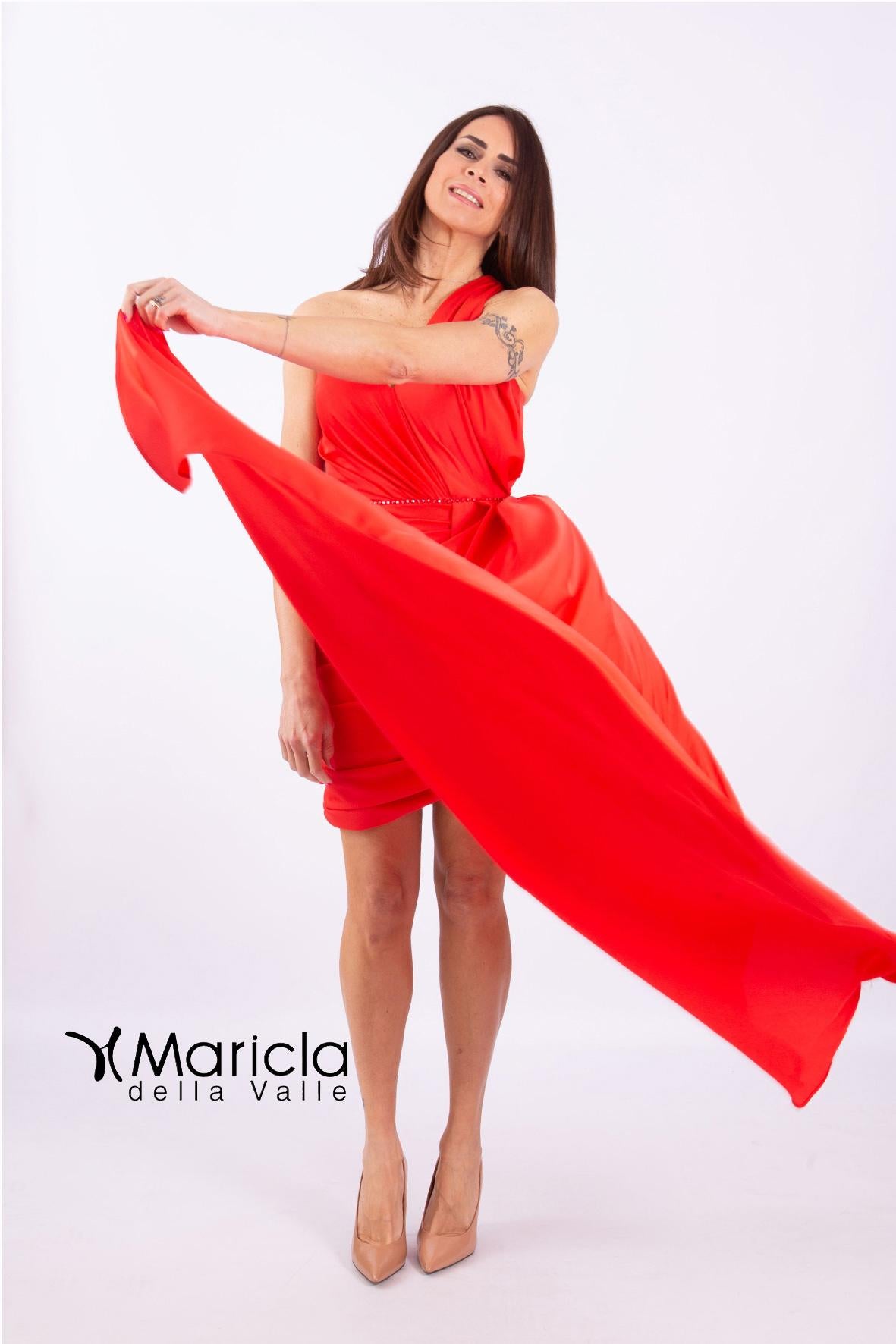m/spalla drapp.later. AYN56136 ROSSO MARICLA ELEGANCE 