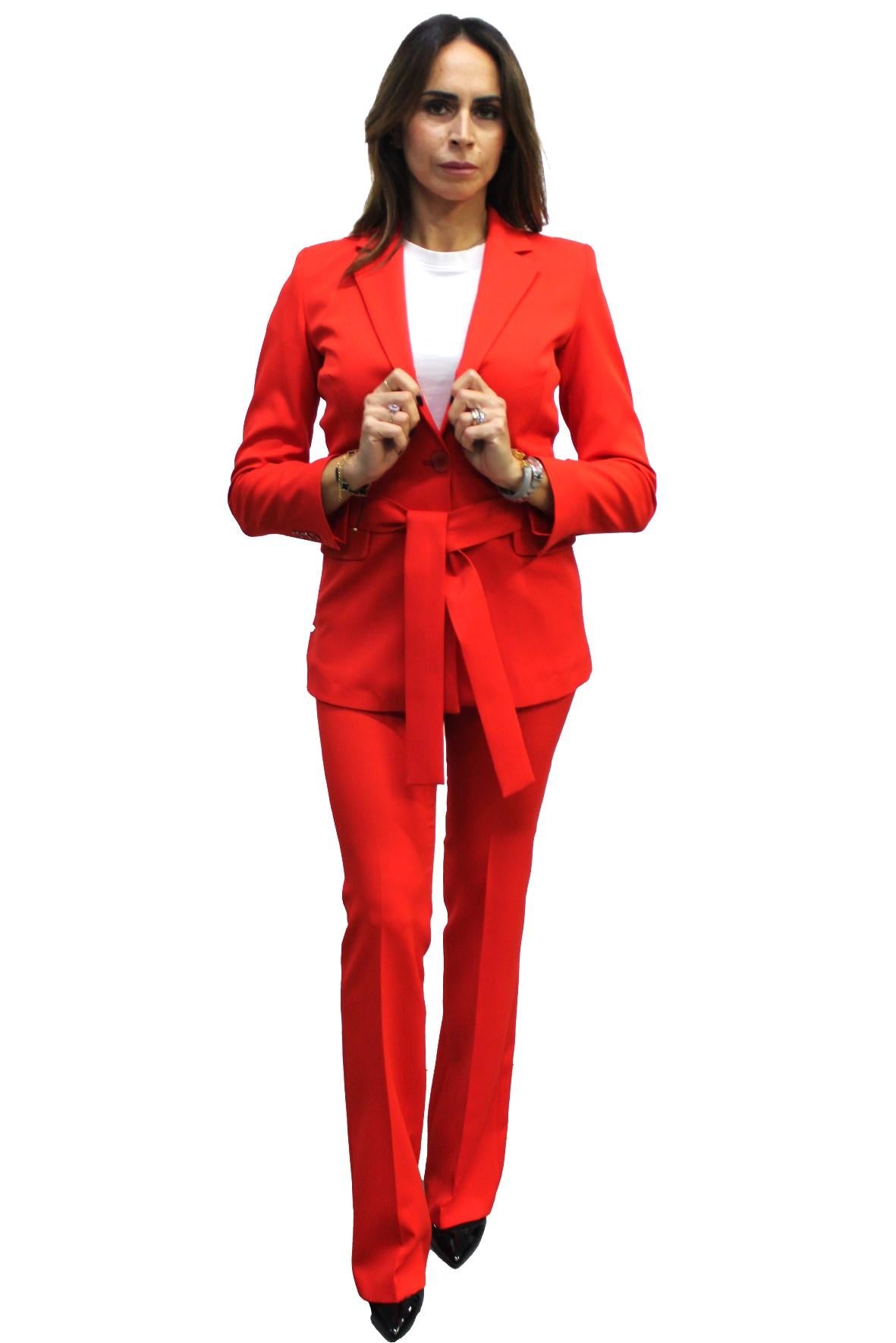Tailleur Completo con cinturino in vita AD09232 ROSSO MARICLA 