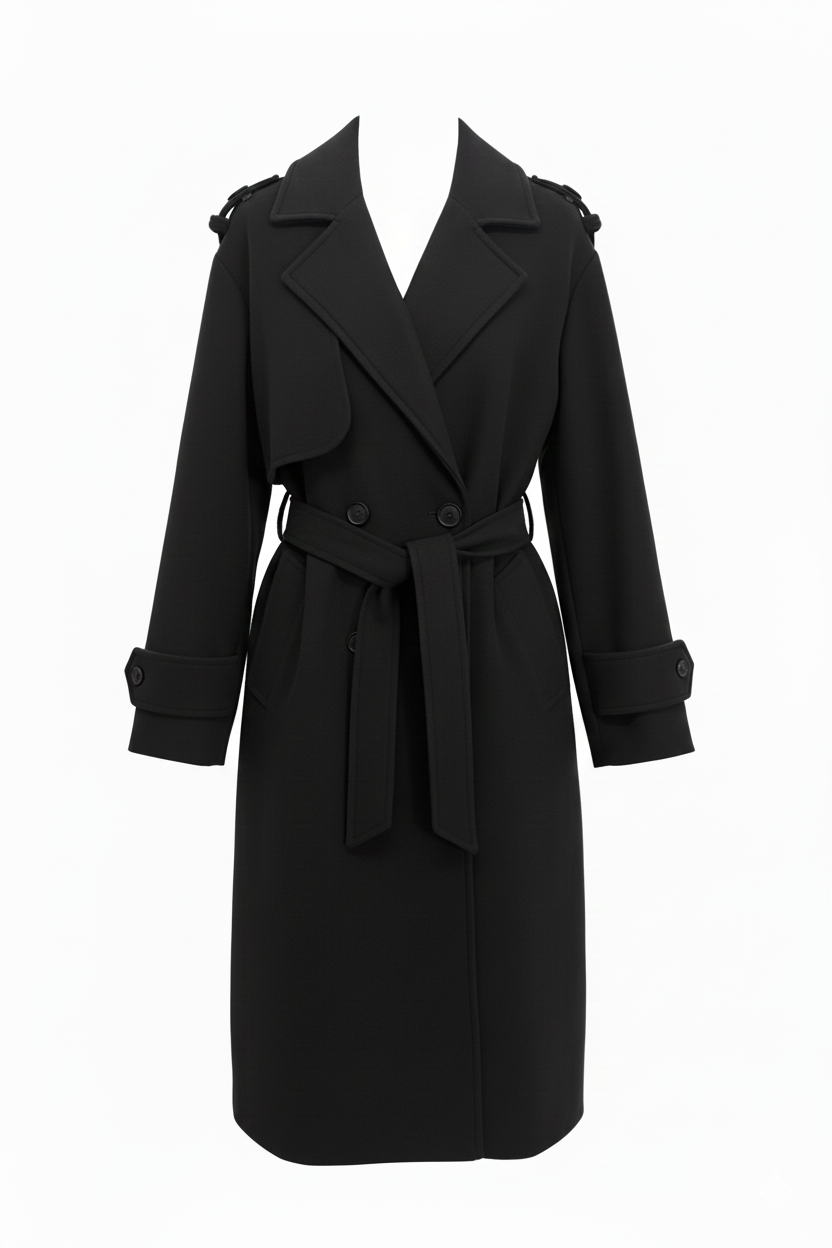 Cappotto trench coat shettland MATTA NERO MARICLA 