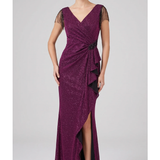abito glitter fusciacca laterale FI7599 AMETISTA MARICLA ELEGANCE 