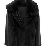 Cappotto in ecopelliccia reversibile IRMA NERO MARICLA 