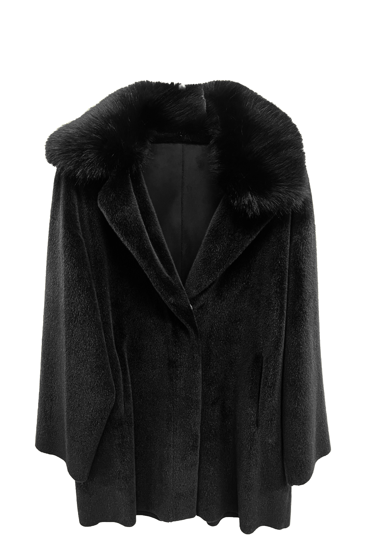 Cappotto in ecopelliccia reversibile IRMA NERO MARICLA 