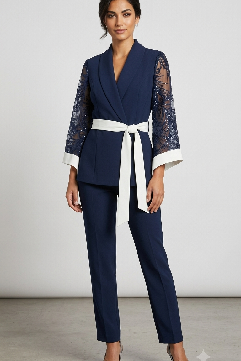 completo kimono PF627 BLU PAOLA FORTI 