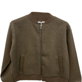 giacca zip panno e lana A26IMP03060 FANGO MARICLA 
