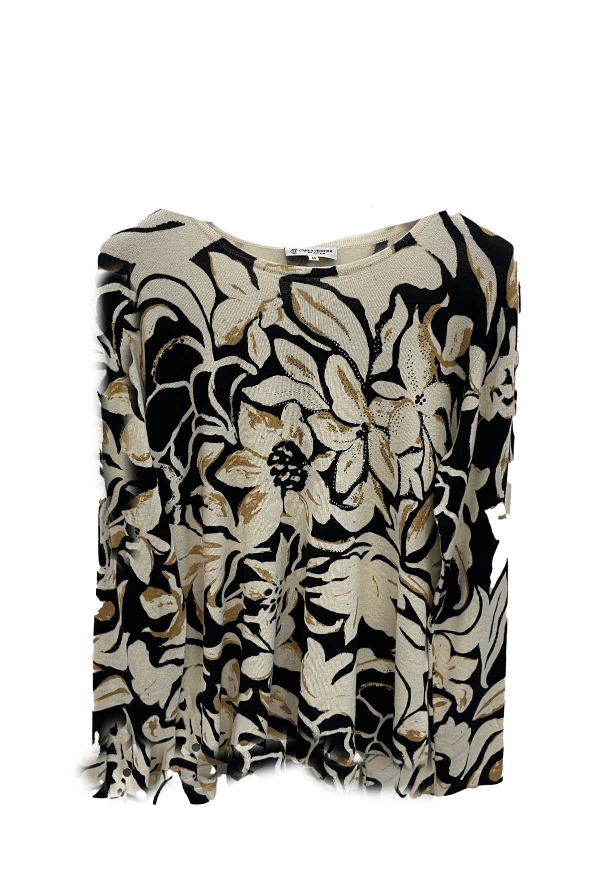 maglia fiori CF26318 PANNA CARLA FERRONI 