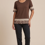 maglia fantasia etnica DB11123 MORO MARICLA 