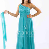 abito monospalla glitter FI7015 TIFFANY MARICLA ELEGANCE 