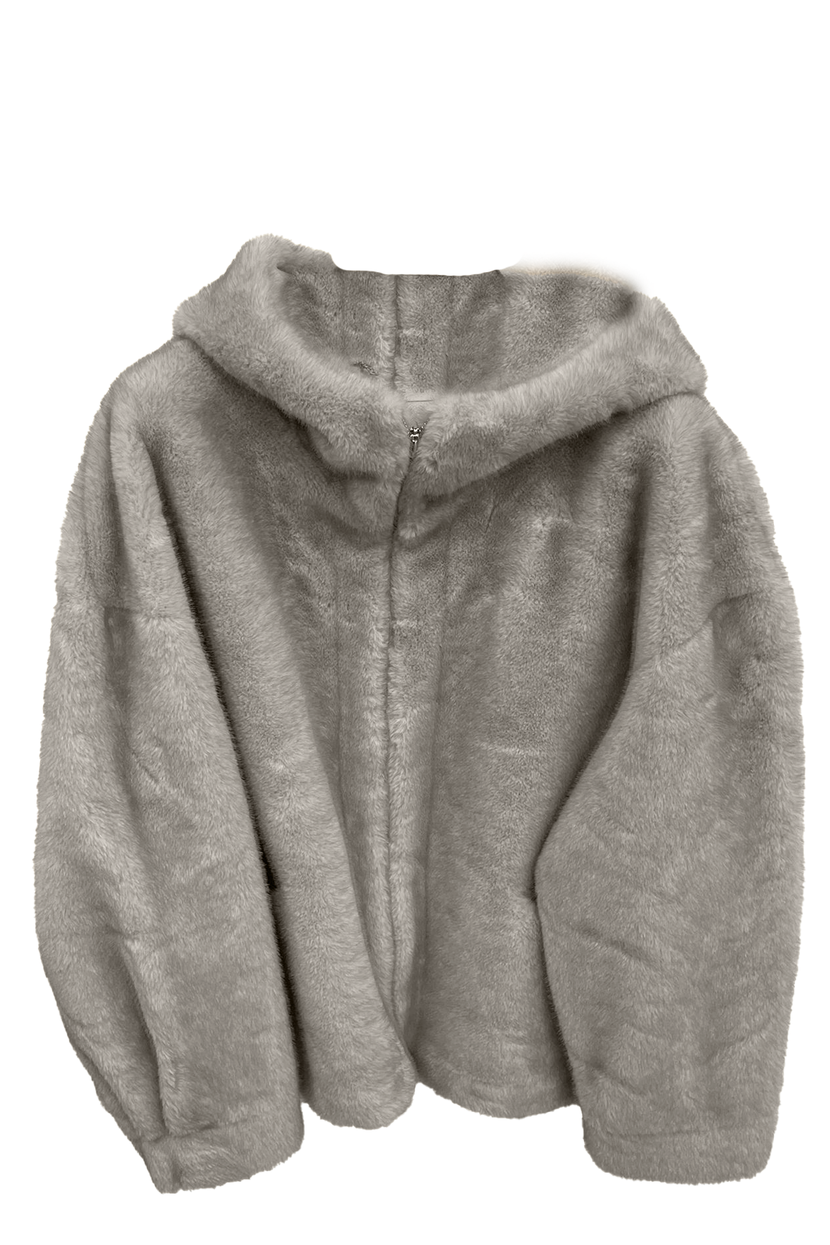 Giaccone in Pelliccia Ecologica oversize AZ6850 GRIGIO MARICLA 