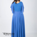 impero con fiore in vita PF216 AZZURRO PAOLA FORTI 