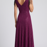 abito glitter fusciacca laterale FI7599 AMETISTA MARICLA ELEGANCE 