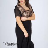 tubino+bolero PF410 NERO PAOLA FORTI 