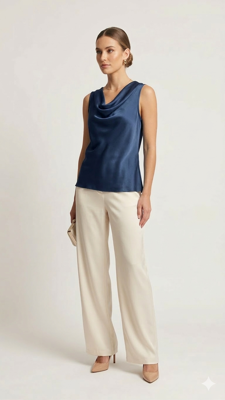 canotta collo sceso ROMI2714 BLU MARICLA 