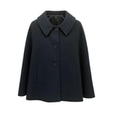 giaccone medio con pence dietro ROMI2736 NERO MARICLA 