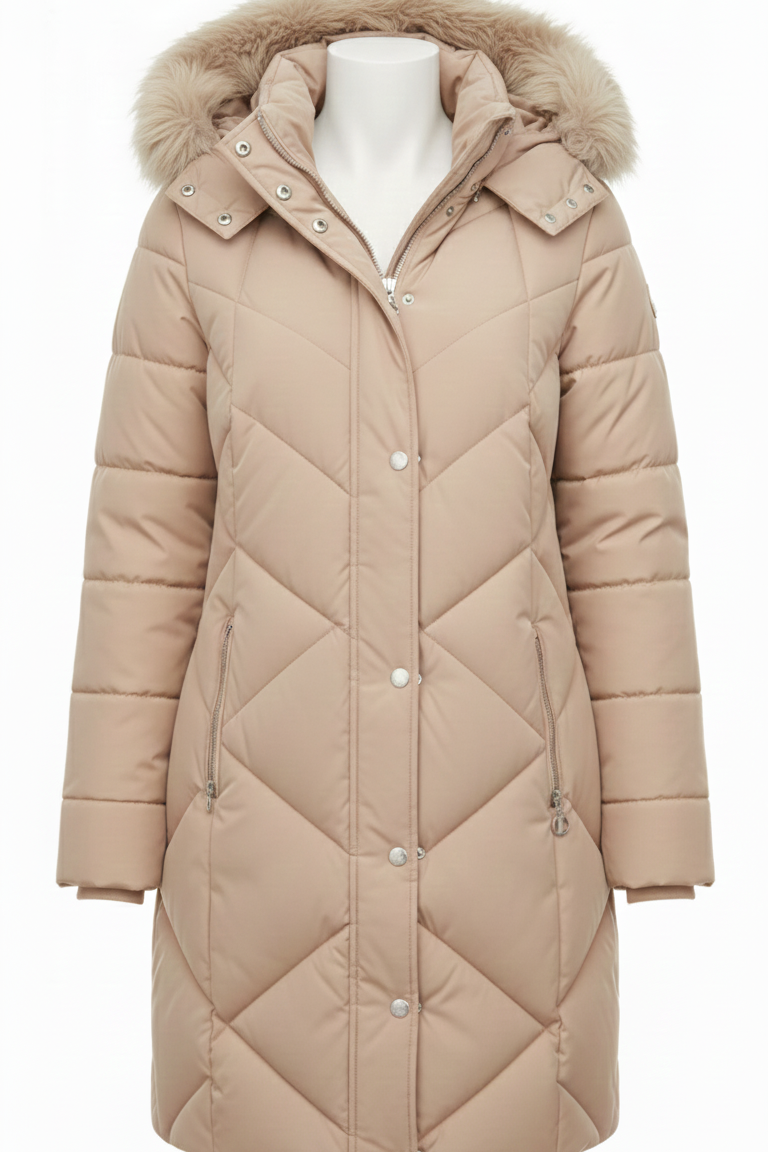 giaccone lungo bottoni laterali AGATA BEIGE MARICLA 