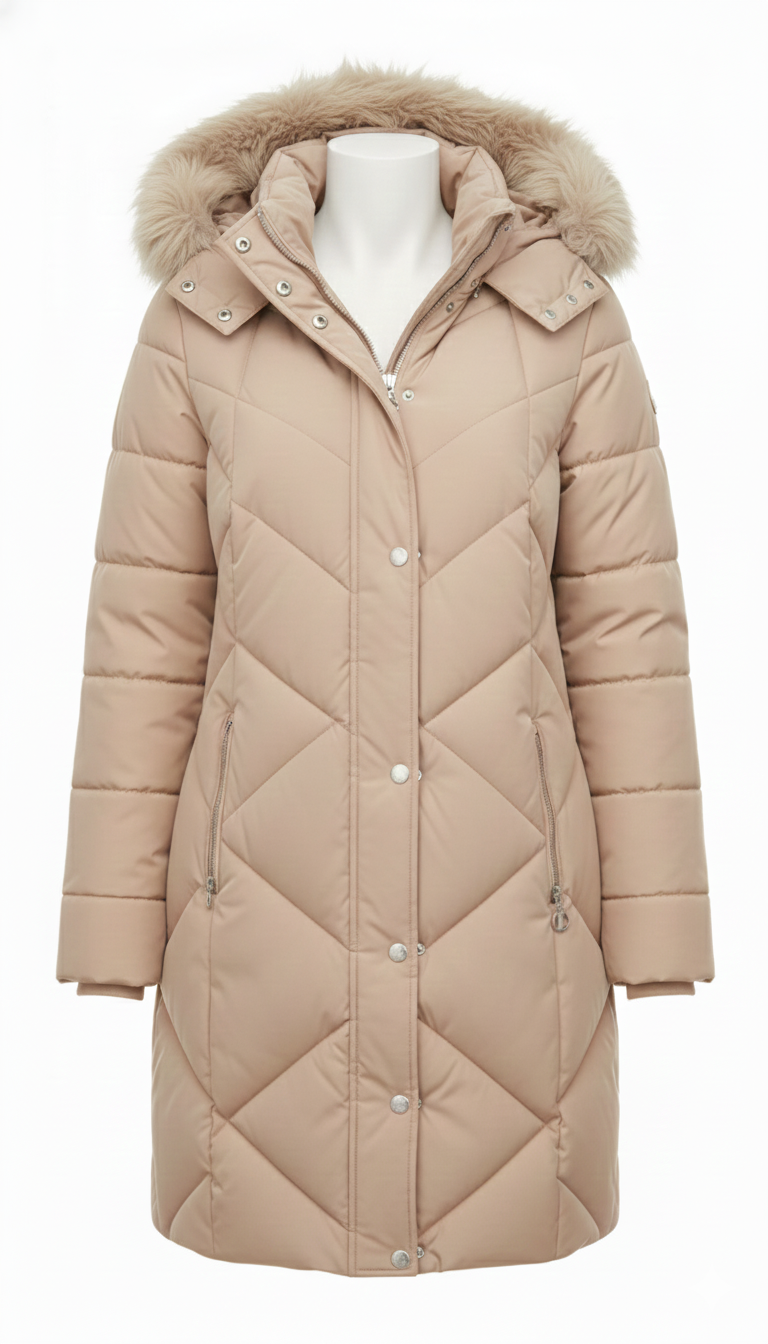 giaccone lungo bottoni laterali AGATA BEIGE MARICLA 