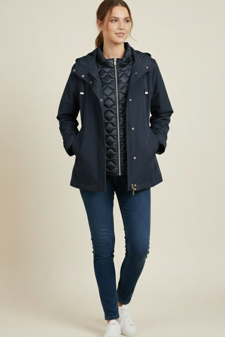 Giacca 2-in-1 con Gilet Trapuntato Removibile GIADA BLU MARICLA 