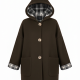 Giaccone con cappuccio interni fantasia scozzese YAK MORO MARICLA 