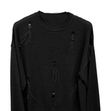 maglia con piume A26IMP90582 NERO MARICLA 