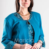 tubino ricamo con bolero ricamo PF3170 OTTANIO PAOLA FORTI 