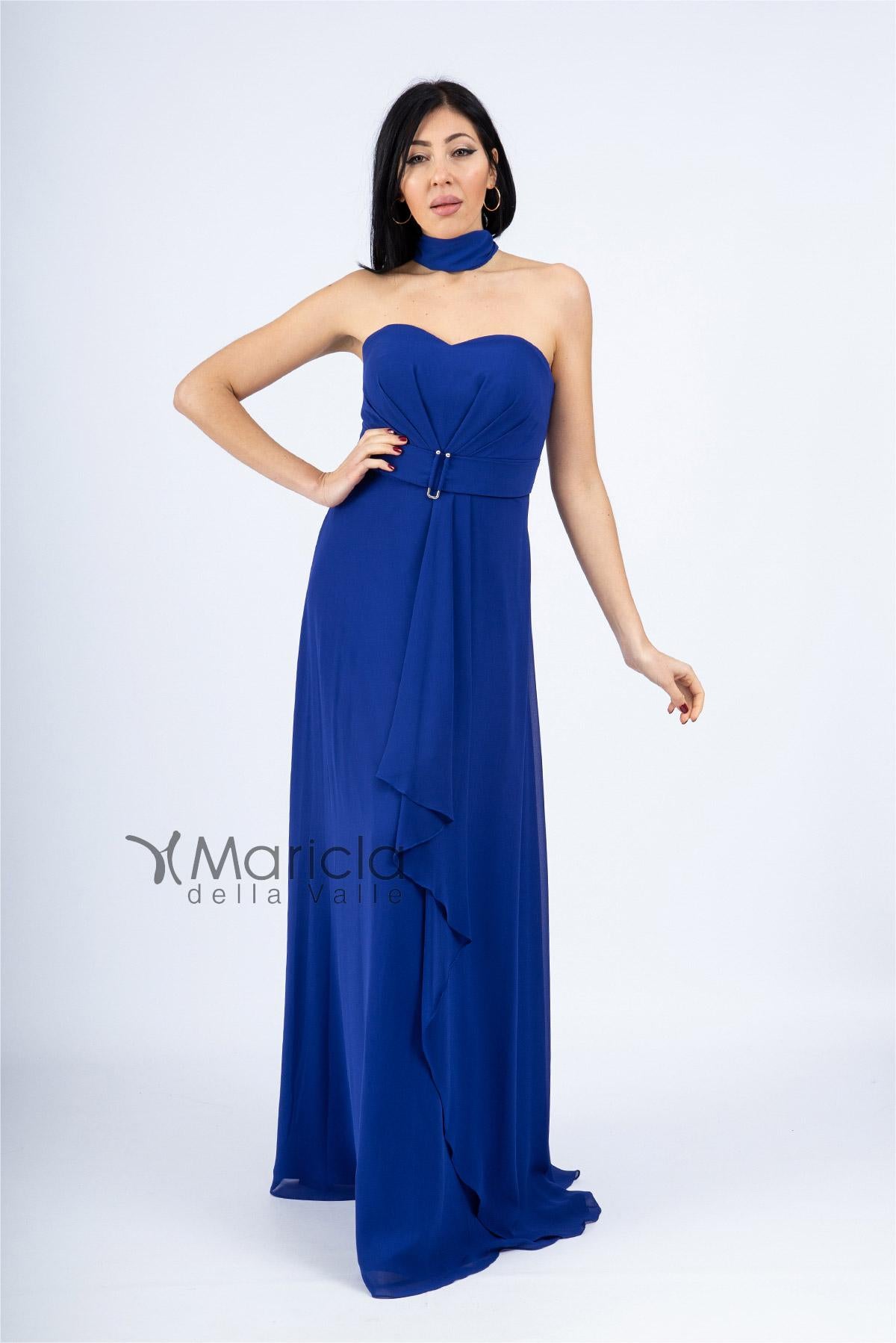 Abito lungo con scollo a cuore JC34356 ROYAL MARICLA ELEGANCE 