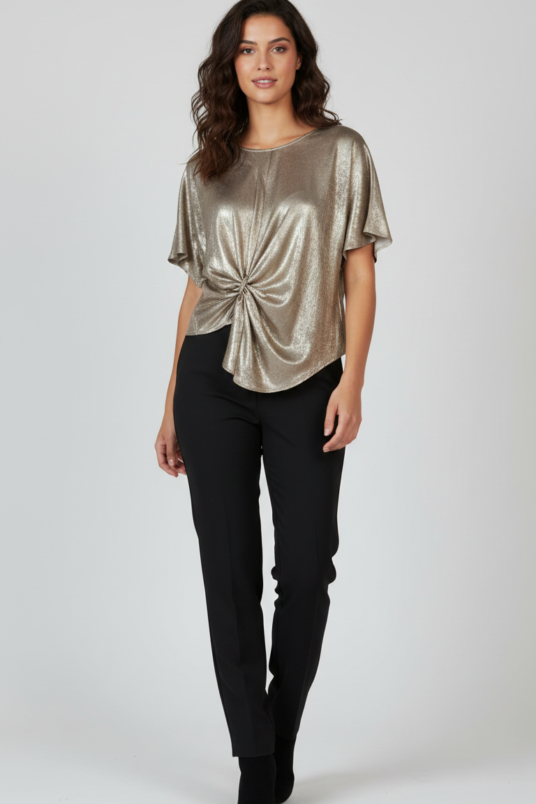 maglia nodo metallica CF50093 BEIGE CARLA FERRONI 
