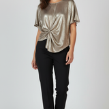 maglia nodo metallica CF50093 BEIGE CARLA FERRONI 