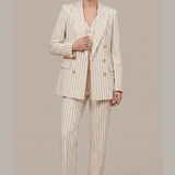 Tailleur Pantalone Gessato Doppiopetto EC14502 BURRO MARICLA 