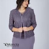 tubino con giacca macramè GU695 GLICINE MARICLA ELEGANCE 