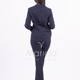 Completo tailleur collo smoking ROMI3872 BLU MARICLA 