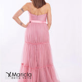 lungo toulle c/cintura AR3095 ROSA MARICLA ELEGANCE 