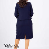 tubino ric.+bolero PF4110 BLU PAOLA FORTI 
