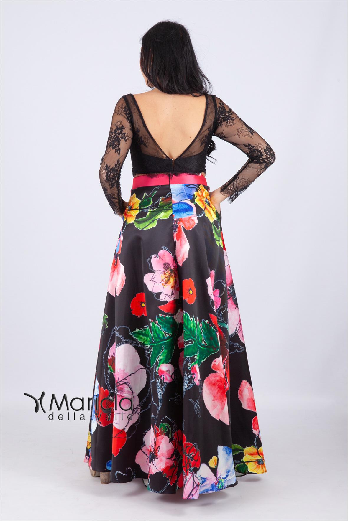 Gonnellone con corpetto in pizzo<BR/> JC34092 FANTASIA MARICLA ELEGANCE 