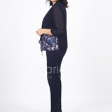 tailleur 3 pezzi giacca paiette LH903 BLU LUDOVICA HASSLER 