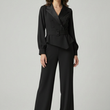 tuta smoking manica lunga PF120TU NERO PAOLA FORTI 