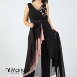 con triangoli laser PF104/22 NERO/ROSA PAOLA FORTI 
