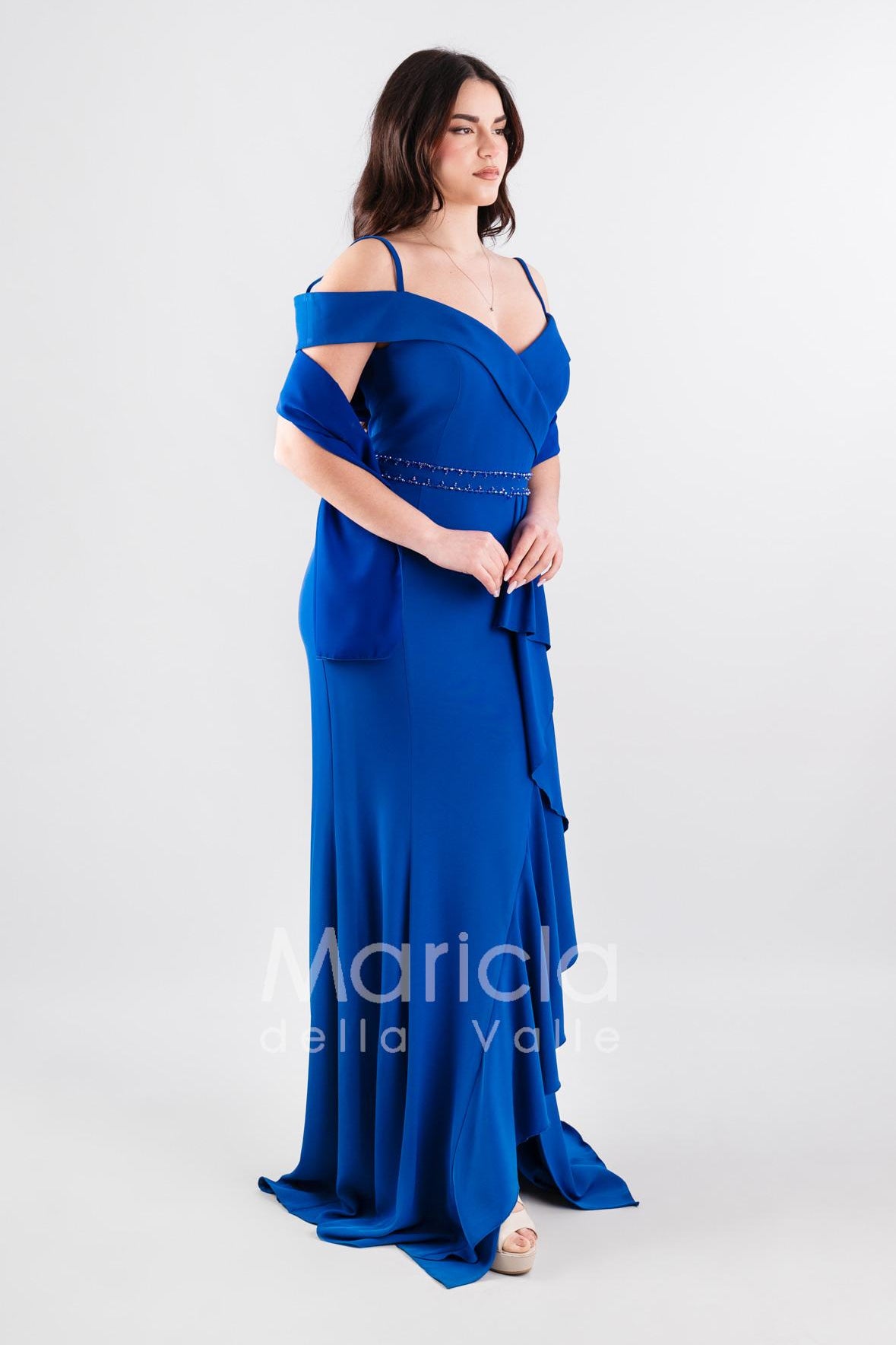 abito lungo omerale PF303 ROYAL PAOLA FORTI 