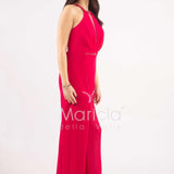 tuta con cinturino strass SH610 MAGENTA SHARON 
