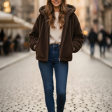 Giaccone in Pelliccia Ecologica oversize AZ6850 MORO MARICLA 