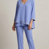 casacca con fascia raso e pantalone LH305 LILLA LUDOVICA HASSLER 